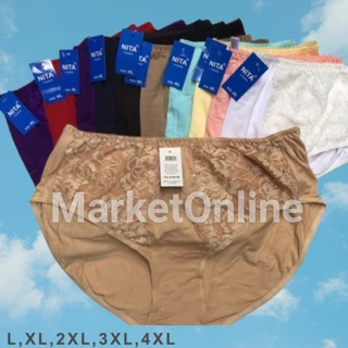 5 Quần Lót Nữ Bigsize 48kg Đến 100kg Cạp Cao Chất Cotton mịn mát Co Giãn Thấm Marketonline NT120