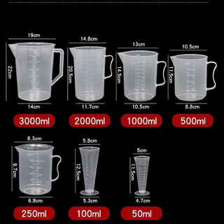 Ca Đong Cốc Đong Nhựa 100ml- 250ml- 500ml-1000ml