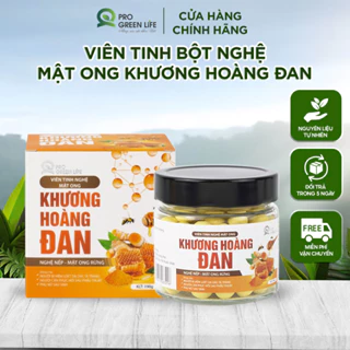 Viên tinh bột nghệ mật ong nguyên chất Khương Hoàng Đan hỗ trợ người bị đau dạ dày, phụ nữ sau sinh hộp 190g