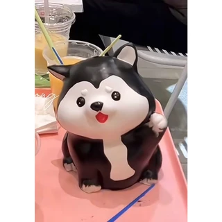 Tượng Thạch Cao, Tượng Tô Màu Chó Shiba 19cm [ chưa kèm màu]