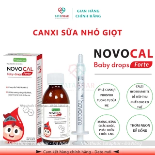 Novocal Baby Drops Forte, Bổ sung canxi, D3 cho bé giúp xương chắc khỏe, tăng chiều cao - 90ml