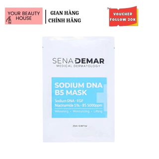 [Sena Demar] Mặt nạ Sodium DNA B5 cấp ẩm phục hồi da dưỡng trắng chống lão hóa 25ml - tách lẻ 1 miếng