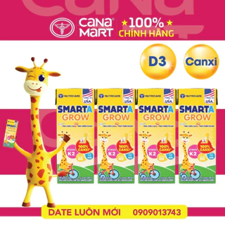 [COMBO 12 HỘP] Sữa bột pha sẵn Nutricare Smarta Grow dinh dưỡng cho trẻ thấp còi