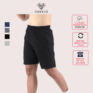 Quần đùi nam INDOCHI mẫu short vải thun lạnh co giãn 4 chiều, thoáng mát vận động thoải mái-QSG004