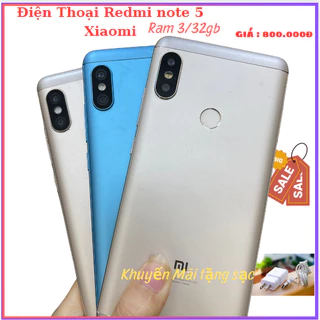 điện thoại redmi note 5 xiaomi ram 3/32G lên vỏ mới