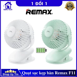 Quạt Sạc Kẹp Bàn Remax F11 Kẹp Bàn Xoay 360°, 3 tốc độ gió êm ái mát dịu, tiện dụng - Hàng chính hãng