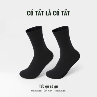 Tất Đen Cao Cổ Có Tất Là Có Tất cho nam bản Lycra cao cấp thoáng mát chống hôi chân vượt trội _ MENINBLACK