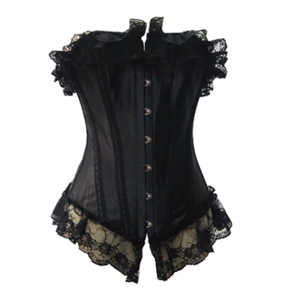 THANH LÍ CORSET VIỀN REN ĐEN SIZE XL