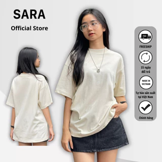 Áo Thun SARA VN Unisex Basic Thời Trang 100% Cotton Phông Tay Lỡ Nam Nữ Form Rộng Local Brand TD006