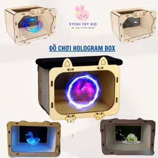 [Hàng đẹp]Trò chơi stem Hologram box,máy chiếu phim 3D, Hộp Tạo Ảo Ảnh 3d, Phiên Bản Dùng Với Điện Thoại