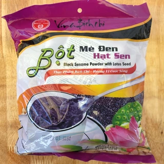 BÍCH CHI [túi TÍM 350g / có đường] BỘT MÈ ĐEN HẠT SEN [VN] Black Sesame Powder with Lotus Seed