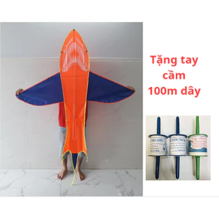 combo diều cá mập tặng TAY CẦM 100m