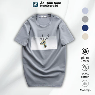 Áo Thun Nam Cổ Tròn In Hình TUẦN LỘC Vải Cotton Muối Cao Cấp Thoáng Mát Thấm Hút Mồ Hôi KENSTORE89 ATP173