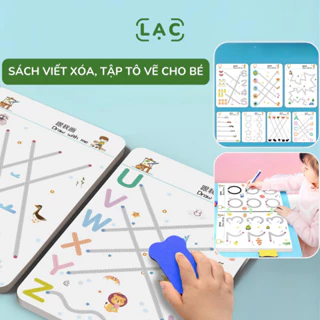 Sách Viết Xóa 64 Trang Kèm Bút, Sách Tô Vẽ Thông Minh Xóa Được, Giúp Bé làm Quen Với Việc Viết, Vẽ Và Tập Trung