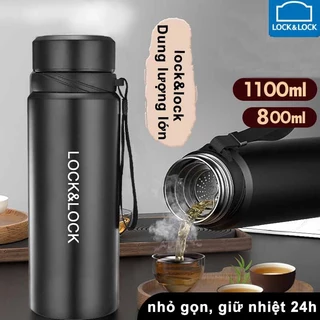 Bình giữ nhiệt Lock&Lock Vacuum Bottle 800/1100ml Thép không gỉ -chân không 3 lớp cao cấp,, nhỏ gọn, giữ nhiệt 24h