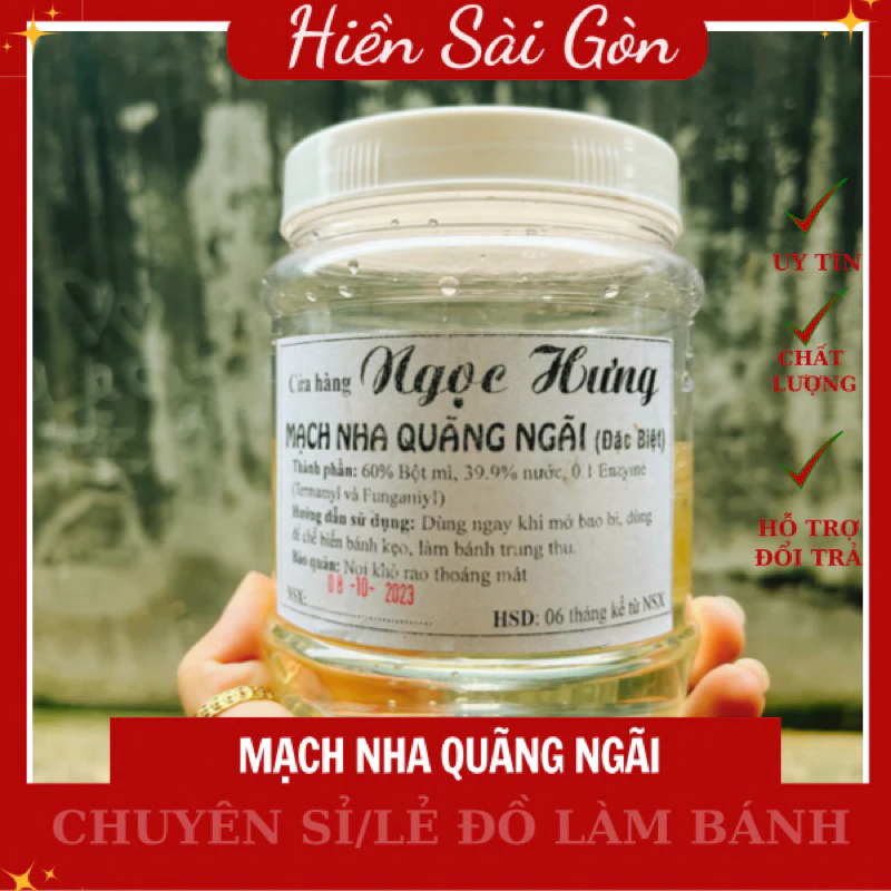 500g mạch nha Quảng Ngãi/ đường maltose sên mứt dứa, làm kẹo hủ 500g