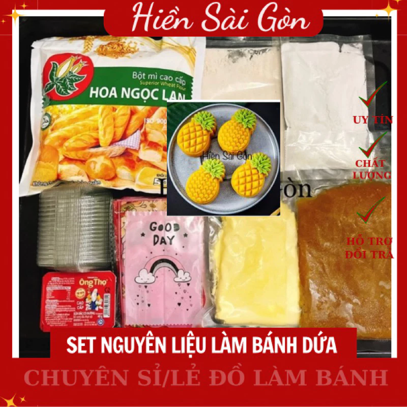 set vỏ bánh dứa, set nguyên liệu làm bánh dứa(kèm hướng dẫn chi tiết)