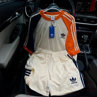 Bộ Cotton Adidas Phối 3 Màu Logo Thêu Chất Cotton Cao Cấp kiểu dáng trẻ trung hợp cho cả nam và nữ