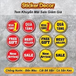 Decal Sticker Dán Mã Giảm Giá % Cho sản Phẩm Dành Cho Các Shop Quần Aó, Các Cửa Hàng Mỹ Phẩm