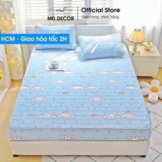 Chiếu Điều Hòa Cao Su Non Bọc Chun Latex 5D MD.DECOR - Bedding màu dễ thương size M6 M8