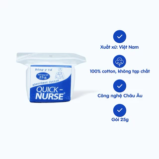 Bông Gòn Y Tế Quick Nurse gói 25g