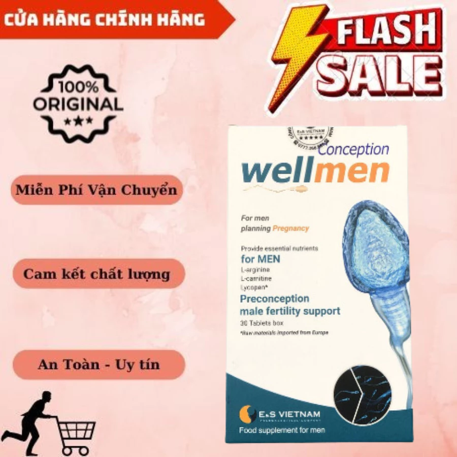 Bổ Tinh Trùng Wellmen Conception E&S Vietnam-Tăng Chất Lượng Tinh Trùng, Cải Thiện Sức Khỏe Nam Giới