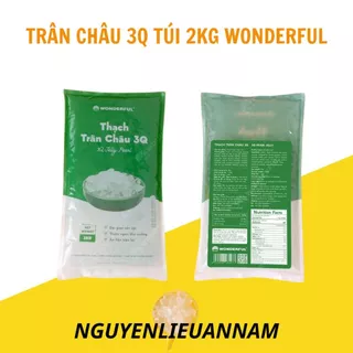 Trân châu 3Q trắng/đen  Wonderful túi 2kg thơm ngon, làm topping trà sữa, trà hoa quả, chè