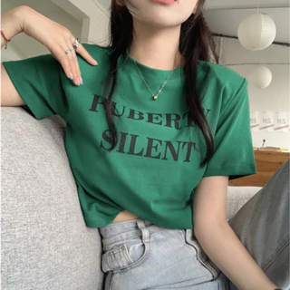 Áo Croptop Thun Cotton Tay Ngắn Cổ Tròn Puberty Silent - Hàng QCCC