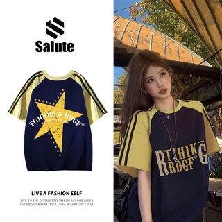 Áo phông mùa hè nữ local brand salute fashion đẹp 100% cotton áo thun Raglan nữ Y1037