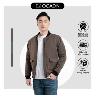 Áo khoác dạ nam OGADIN dáng bomber chất liệu dạ cao cấp OAK003