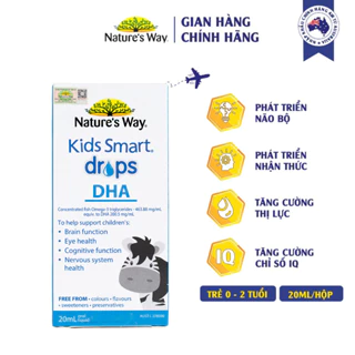 DHA Nature's Way Kids Smart Drops DHA Dạng Giọt Giúp Tăng IQ, Phát Triển Não Bộ Cho Bé 20ml