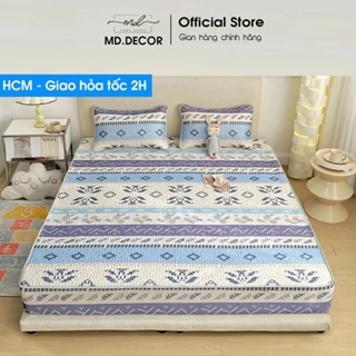 Chiếu Điều Hòa Cao Su Non Bọc Chun Latex 5D MD.DECOR - Bedding màu dễ thương size M6 M8