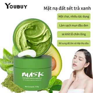 【Dùng thử miễn phí】YOUBUY Mặt nạ bùn tinh chất trà xanh  loại bỏ mụn đầu đen hiệu quả làm sạch da cấp nước và làm trắng