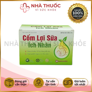 ✅[Chính hãng] Cốm Lợi Sữa Ích Nhân giúp lợi sữa, hỗ trợ tăng tiết sữa, giúp giảm nguy cơ tắc sữa ( Hộp 20 gói)