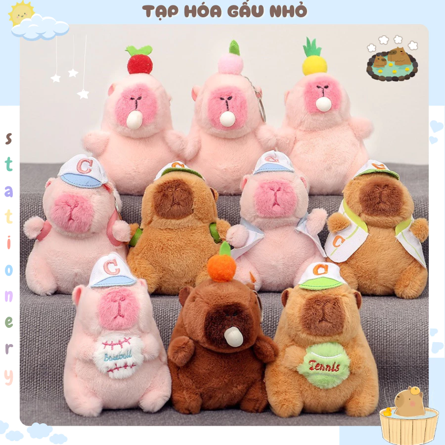 Móc khóa Capybara Chuột Lang Nước ,Thú nhồi bông cute đáng yêu loại 18cm [Taphoagaunho]