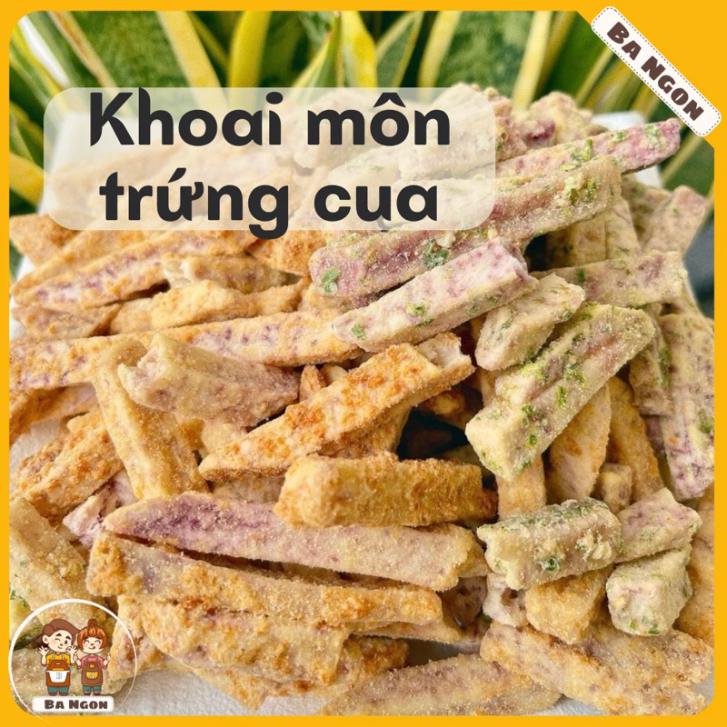 Khoai môn sợi tẩm vị trứng cua, hành hẹ…khoai môn sợi tẩm vị thơm ngon giòn rụm