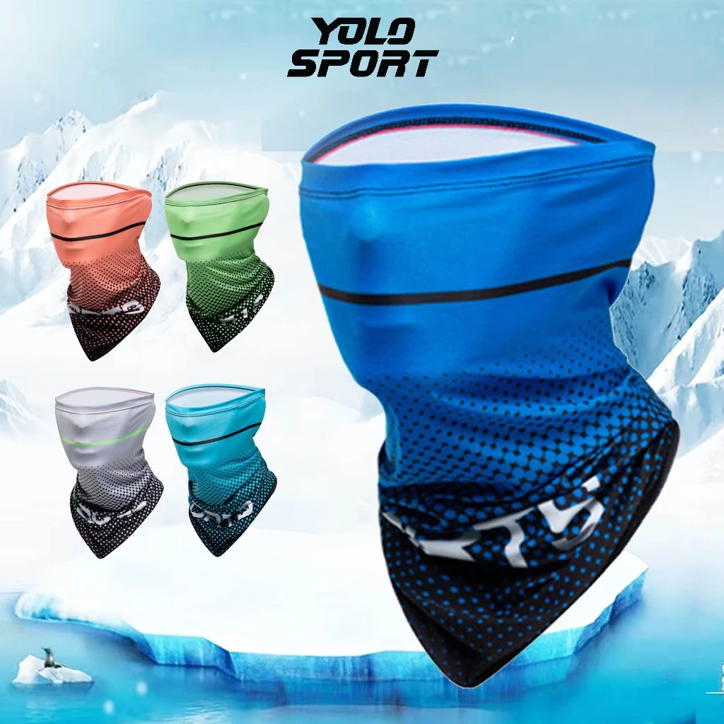 Khăn Trùm Bịt Mặt SPORT Lụa Băng Mát Lạnh Khăn Ống Chống Nắng UV Nam Nữ Thoáng Khí Đi Xe Máy Đạp Xe Leo Núi Thể Thao