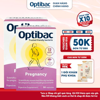Viên uống men vi sinh Optibac Pregnancy 30 viên cho mẹ bầu và cho con bú cân bằng hệ vi sinh đường ruột, âm đạo