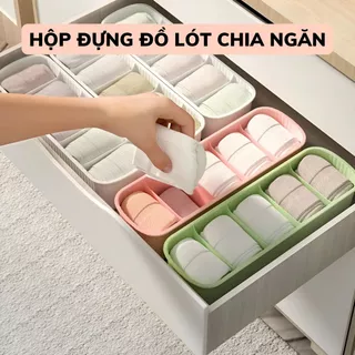 Hộp Nhựa Đựng Đồ Lót Chia Ngăn Tủ Quần Áo, Khay Đựng Tất Vớ Và Đồ Lót, Đựng Đồ Cá Nhân Để Bàn Đa Năng - Dexihome