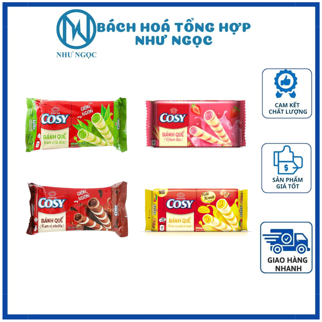 Bánh Quế Cosy 4 Vị Gói 135G - Bách Hóa Tổng Hợp Như Ngọc