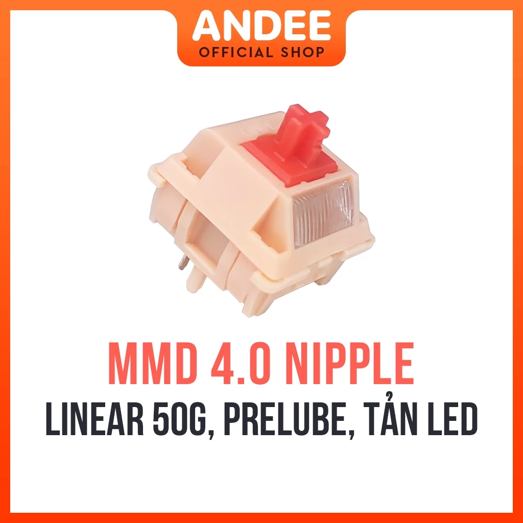 Switch MMD 4.0 Nipple NP xuyên LED bán lẻ công tắc phím cơ giá rẻ chất lượng cao