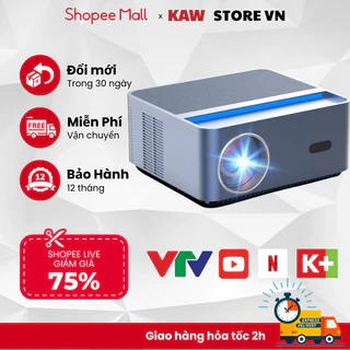 Máy Chiếu Mini KAW K880 Hệ ĐIều Hành Android 9.0, Full HD 1080, Kết Nối Điện Thoại, Wifi