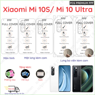 Dán PPF Xiaomi Mi 10S/ Mi 10 Ultra loại trong, nhám dành cho màn hình, mặt lưng, lưng bo viền