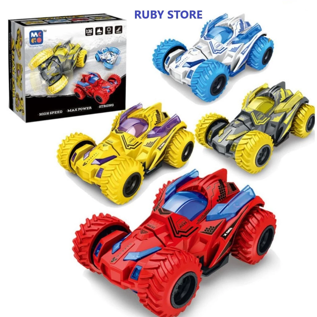 Xe đồ chơi cho bé, Xe ô tô địa hình cho trẻ có thể chạy trớn bánh 360 độ thông minh bằng nhựa ABS