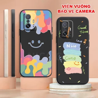 Ốp lưng Xiaomi MI 11T 5G / MI 11T Pro 5G TPU cạnh vuông in hình smile,cute dễ thương mới nhất