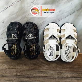 Giầy sandal dọ (XEM BẢNG SIZE FORM TO) đế đốc cho bé gái, trai 2 màu Đen, Trắng xinh yêu Giày