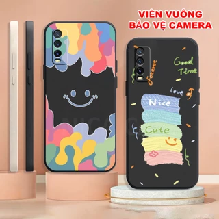 Ốp lưng Vivo Y20 / Y20S / Y12S / Y51s TPU cạnh vuông in hình smile,cute dễ thương mới nhất