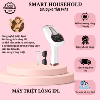 Máy triệt lông mini IPL vĩnh viễn tại nhà triệt tẩy lông lạnh laser may triet long cầm tay vùng kín bikini nách BH 2năm