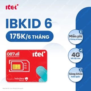 SIM iTel IBKID - Data 4G Tốc Độ Cao - Gói 6 tháng