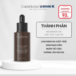 ( Chính Hãng ) Serum Dưỡng Trắng Da Niacinamide 20% Lumiderm